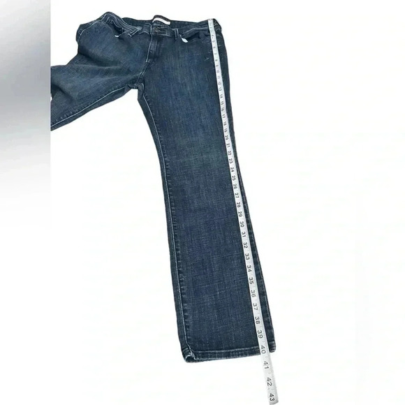 Levi’s Mid Rise Skinny Jeans Embroidered Floral Dark Wash Women’s Waist 33 - Picture 14 of 15